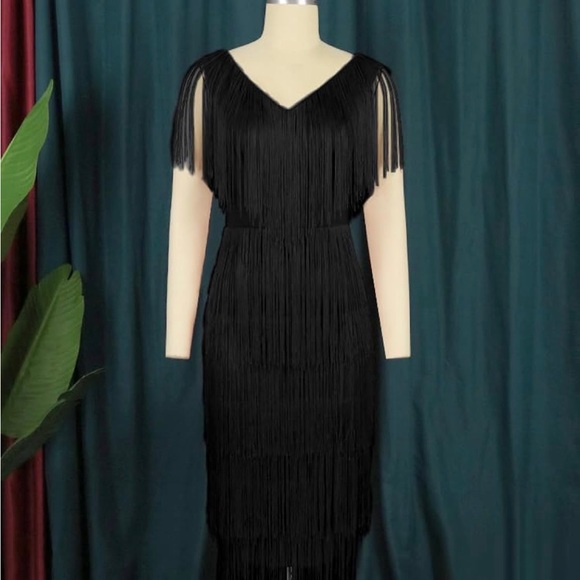 COPY - Black fringe dress - Picture 2 of 4